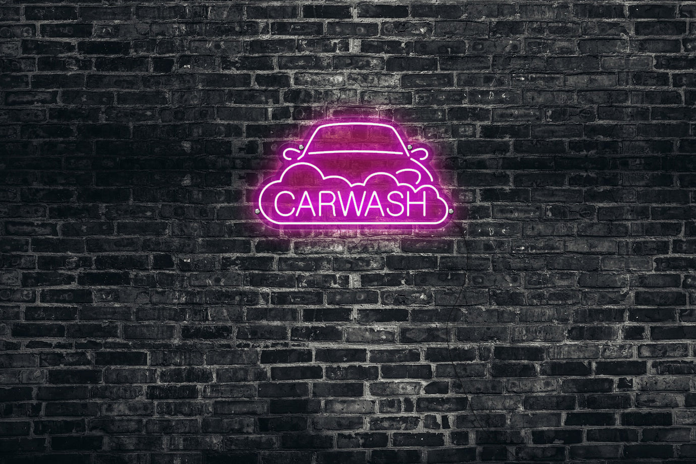 Neon LED schriftzug sign schild light strip pink online home dekor, autowasche, carwash