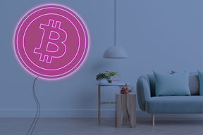 Neon LED schriftzug sign schild light strip pink online business lifestyle, bitcoin