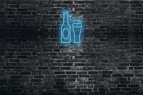 Neon LED schriftzug sign schild light strip hell blau online home dekor business, bier, cold beer