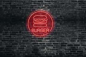 Neon LED schriftzug sign schild light strip rot online home dekor business event party, burger