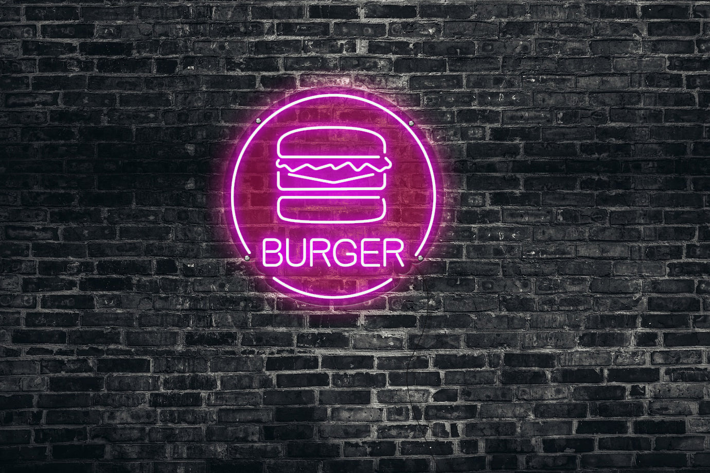 Neon LED schriftzug sign schild light strip pink online home dekor business event party, burger