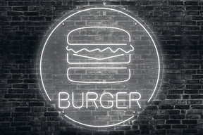 Neon LED schriftzug sign schild light strip weiss online home dekor business event party, burger