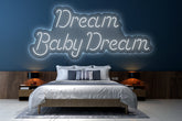 Neon LED schriftzug sign schild light strip weiss online home dekor lifestyle, dream baby dream