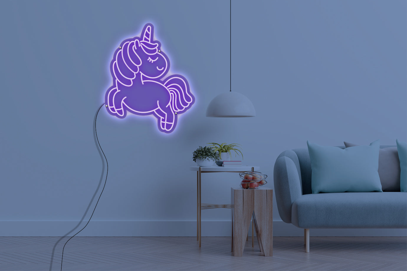 Neon LED schriftzug sign schild light strip lila online home dekor, einhorn