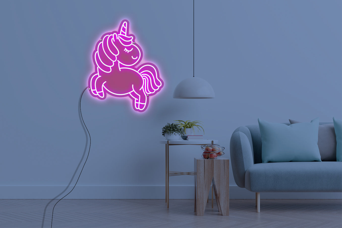 Neon LED schriftzug sign schild light strip pink online home dekor, einhorn