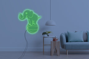 Neon LED schriftzug sign schild light strip grün online home dekor, elefant