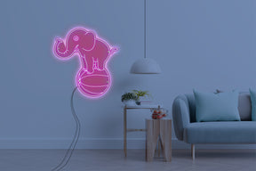 Neon LED schriftzug sign schild light strip pink online home dekor, elefant