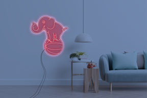 Neon LED schriftzug sign schild light strip rot online home dekor, elefant