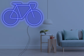 Neon LED schriftzug sign schild light strip blau online home dekor business lifestyle, fahrrad