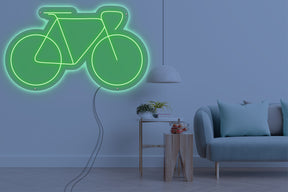 Neon LED schriftzug sign schild light strip grün online home dekor business lifestyle, fahrrad