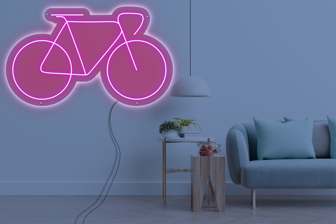 Neon LED schriftzug sign schild light strip pink online home dekor business lifestyle, fahrrad