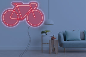 Neon LED schriftzug sign schild light strip rot online home dekor business lifestyle, fahrrad