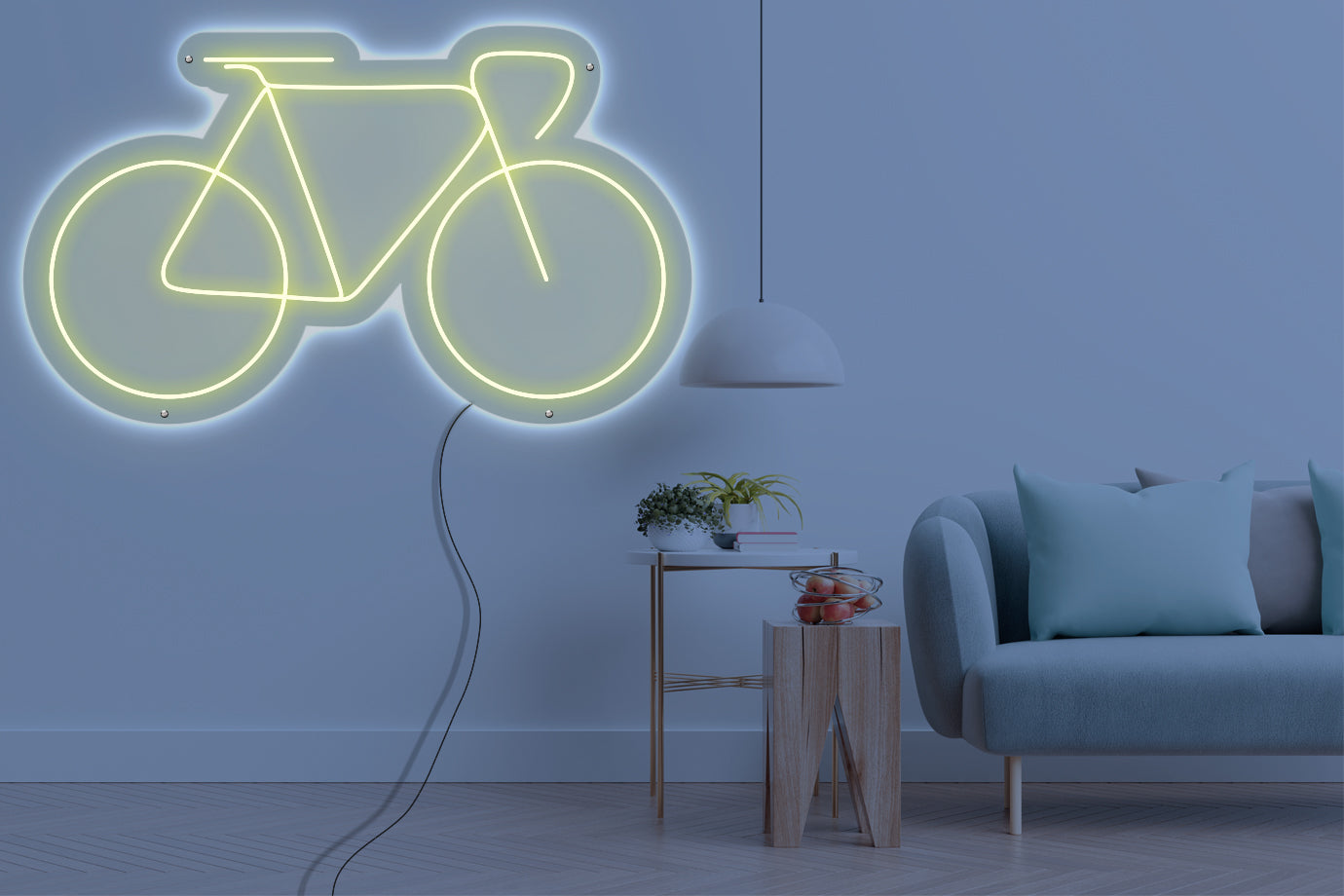 Neon LED schriftzug sign schild light strip warmweiss online home dekor business lifestyle, fahrrad