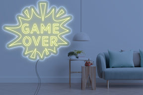 Neon LED schriftzug sign schild light strip warmweiss online home dekor business gaming lifestyle, game over