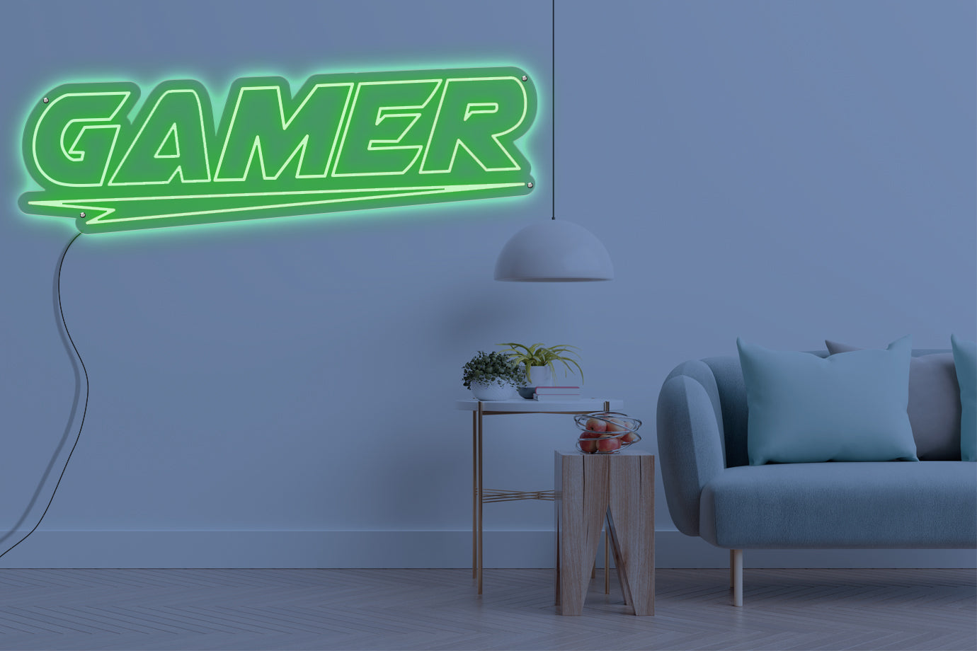 Neon LED schriftzug sign schild light strip grün online home dekor business gaming lifestyle, gamer