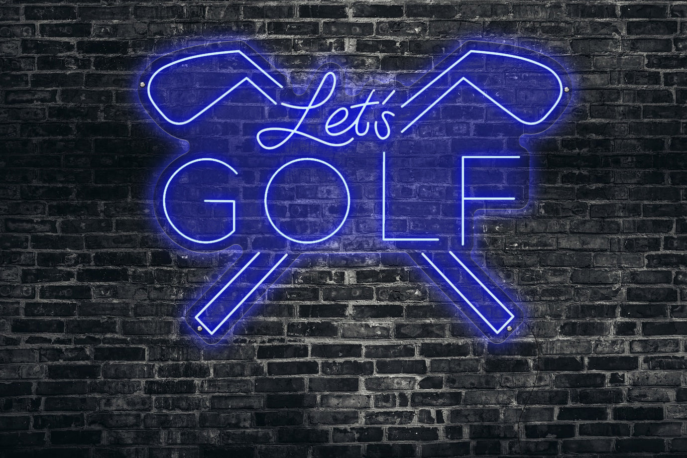 Neon LED schriftzug sign schild light strip blau online home dekor business lifstyle, golf