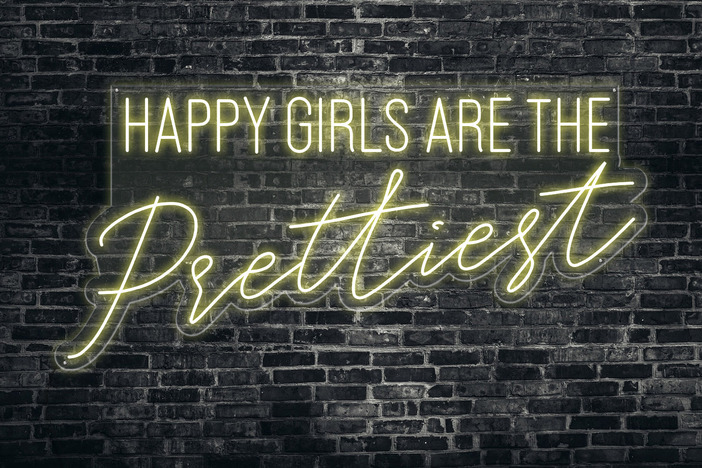 Neon LED schriftzug sign schild light strip warmweiss online home dekor, happy girls are the prettiest