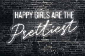 Neon LED schriftzug sign schild light strip weiss online home dekor, happy girls are the prettiest