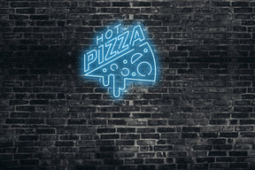 Neon LED schriftzug sign schild light strip hell blau online home dekor business, hot pizza