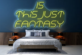 Neon LED schriftzug sign schild light strip gelb online home dekor, is this just fantasy