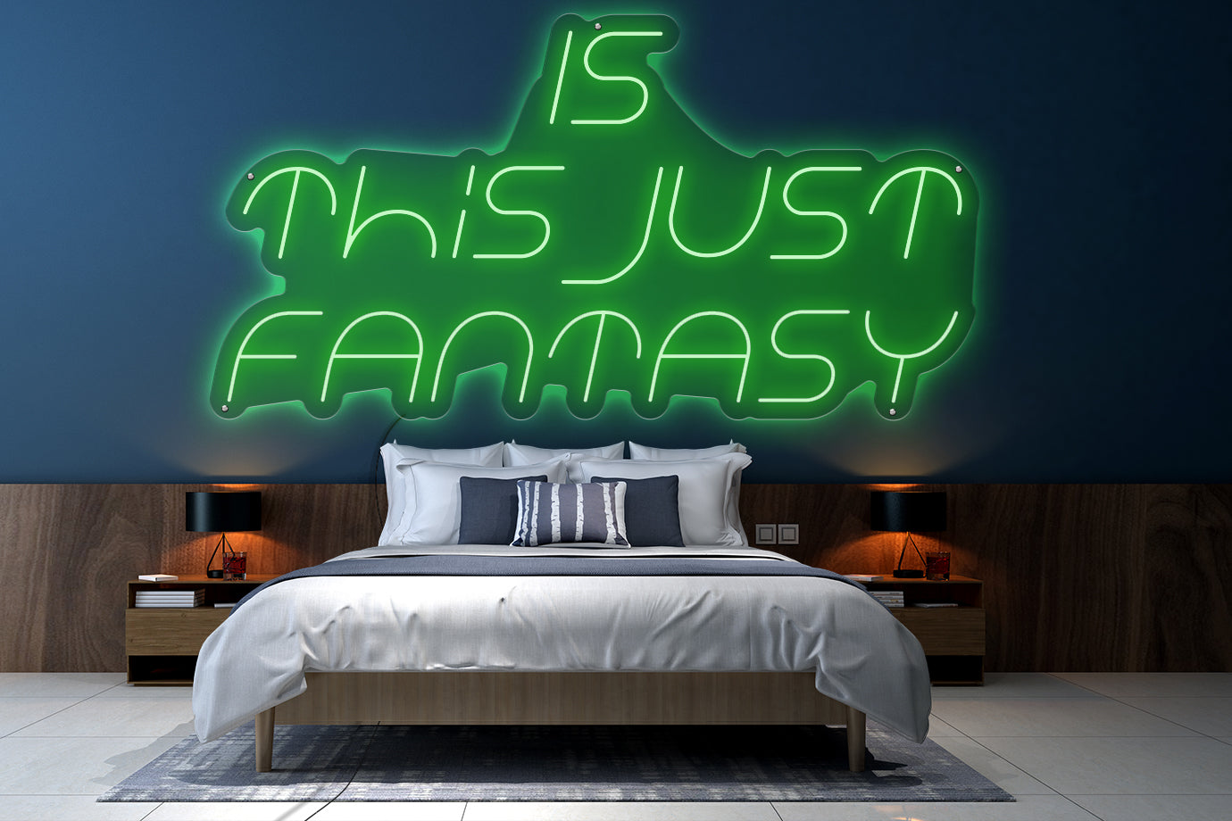 Neon LED schriftzug sign schild light strip grün  online home dekor, is this just fantasy