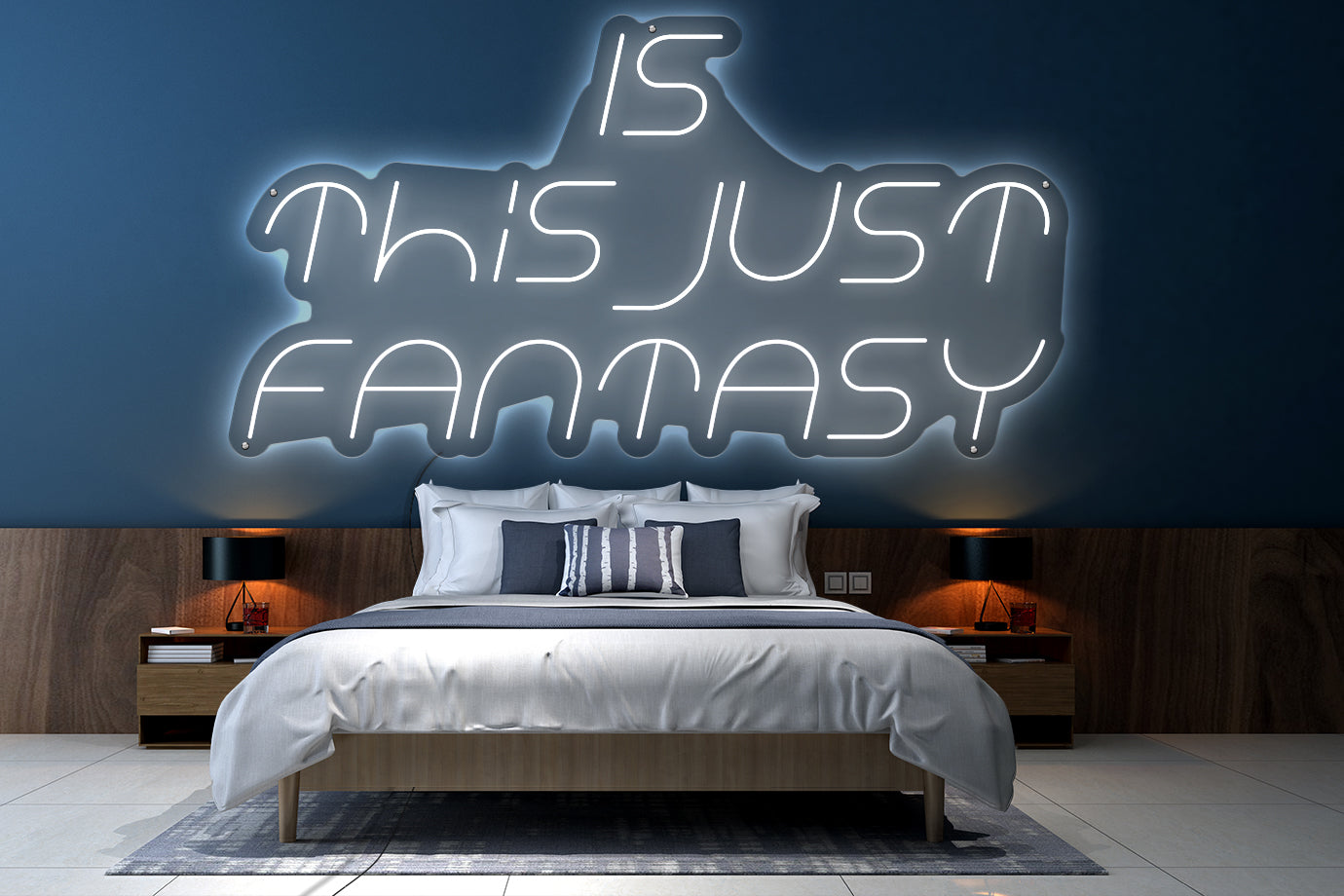 Neon LED schriftzug sign schild light strip weiss online home dekor, is this just fantasy