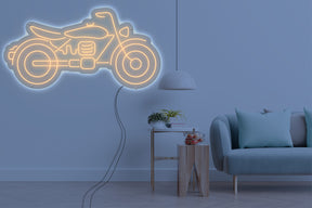 Neon LED schriftzug sign schild light strip orange online home dekor business, Motorrad