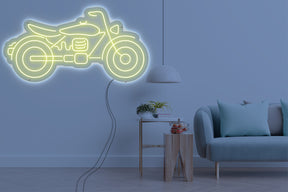 Neon LED schriftzug sign schild light strip warmweiss online home dekor business, Motorrad