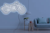 Neon LED schriftzug sign schild light strip weiss online home dekor business, Motorrad