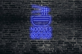 Neon LED schriftzug sign schild light strip blau online home dekor business, Noodles Good, Nudeln