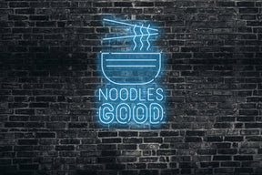 Neon LED schriftzug sign schild light strip hell blau online home dekor business, Noodles Good, Nudeln