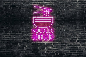 Neon LED schriftzug sign schild light strip pink online home dekor business, Noodles Good, Nudeln