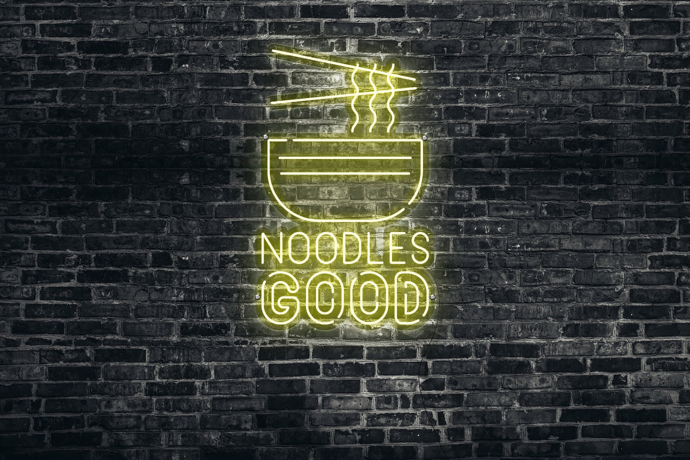 Neon LED schriftzug sign schild light strip warmweiss online home dekor business, Noodles Good, Nudeln