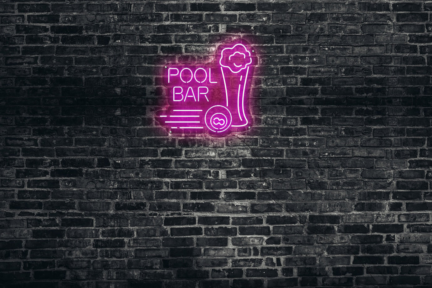 Neon LED schriftzug sign schild light strip pink online home dekor business, pool bar