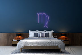 Neon LED schriftzug sign schild light strip lila, online, Sternzeichen Jungfrau, Sternzeichen, Home, Lifestyle