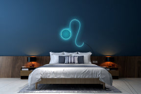 Neon LED schriftzug sign schild light strip türkis, online, Sternzeichen Löwe, Sternzeichen, Home, Lifestyle