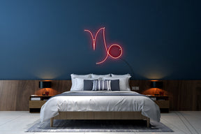 Neon LED schriftzug sign schild light strip rot, online, Sternzeichen Steinbock, Sternzeichen, Home, Lifestyle