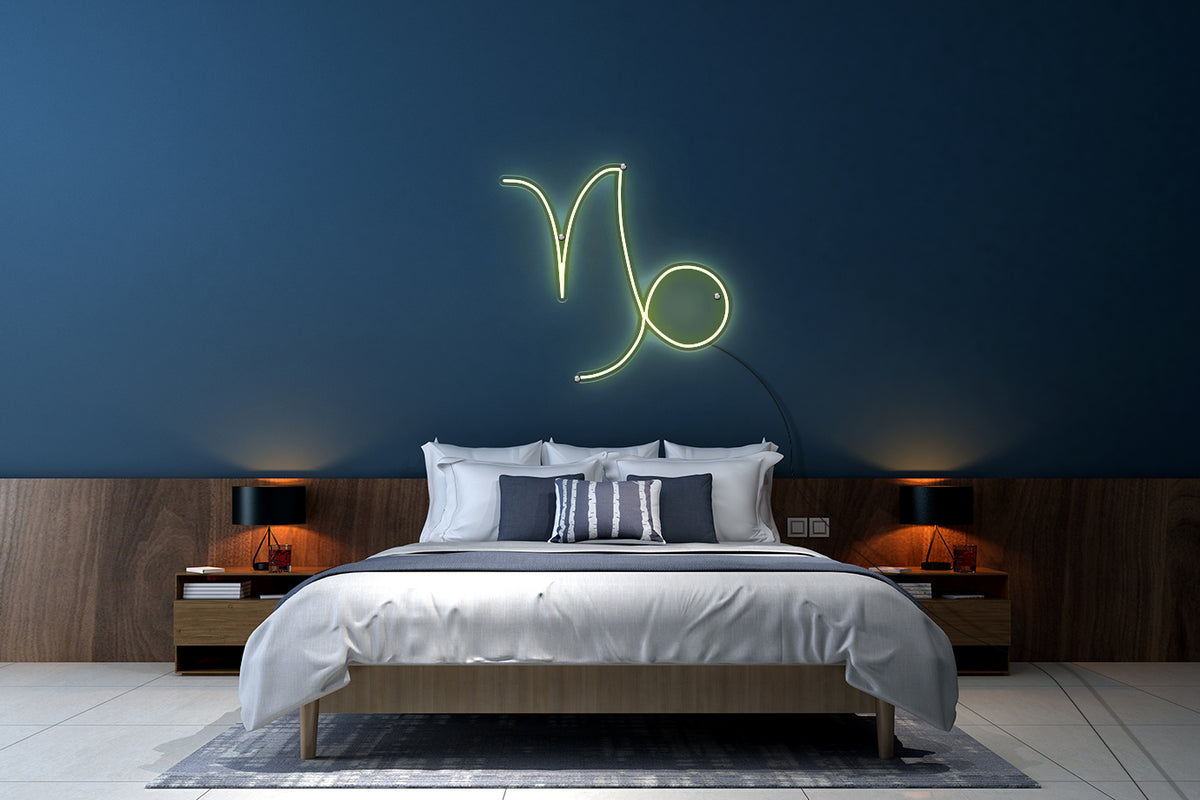 Neon LED schriftzug sign schild light strip warmweiss, online, Sternzeichen Steinbock, Sternzeichen, Home, Lifestyle