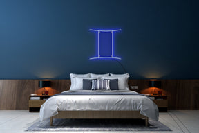 Neon LED schriftzug sign schild light strip blau, online, Sternzeichen Zwilinge, Sternzeichen, Home, Lifestyle