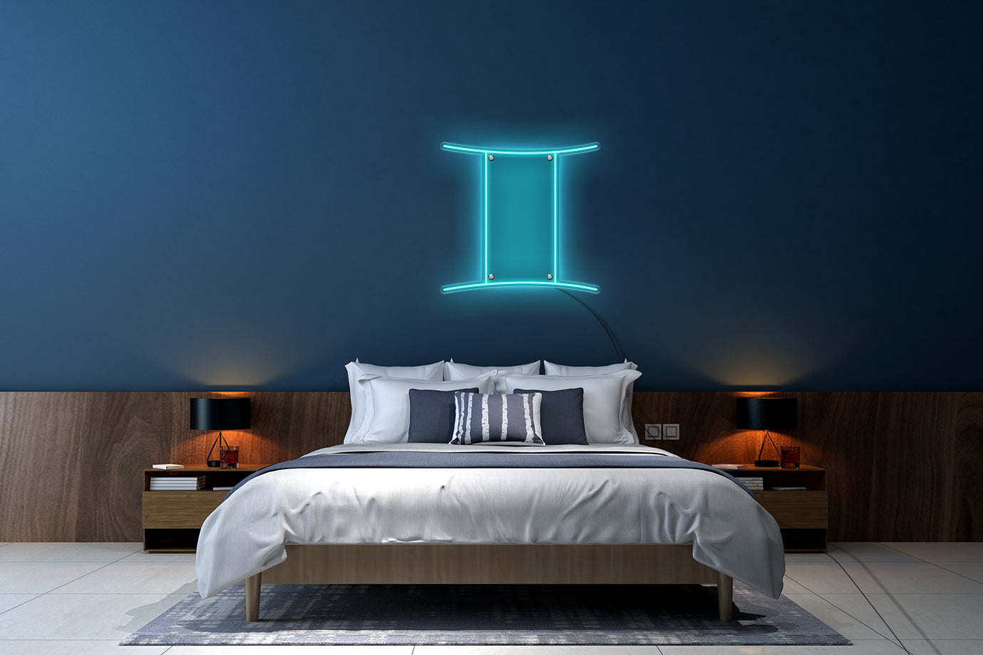 Neon LED schriftzug sign schild light strip türkis, online, Sternzeichen Zwilinge, Sternzeichen, Home, Lifestyle