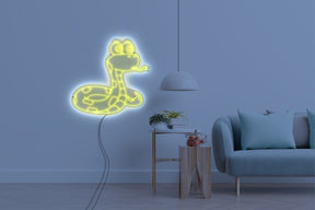 Neon LED schriftzug sign schild light strip gelb online home dekor, schlange, snake