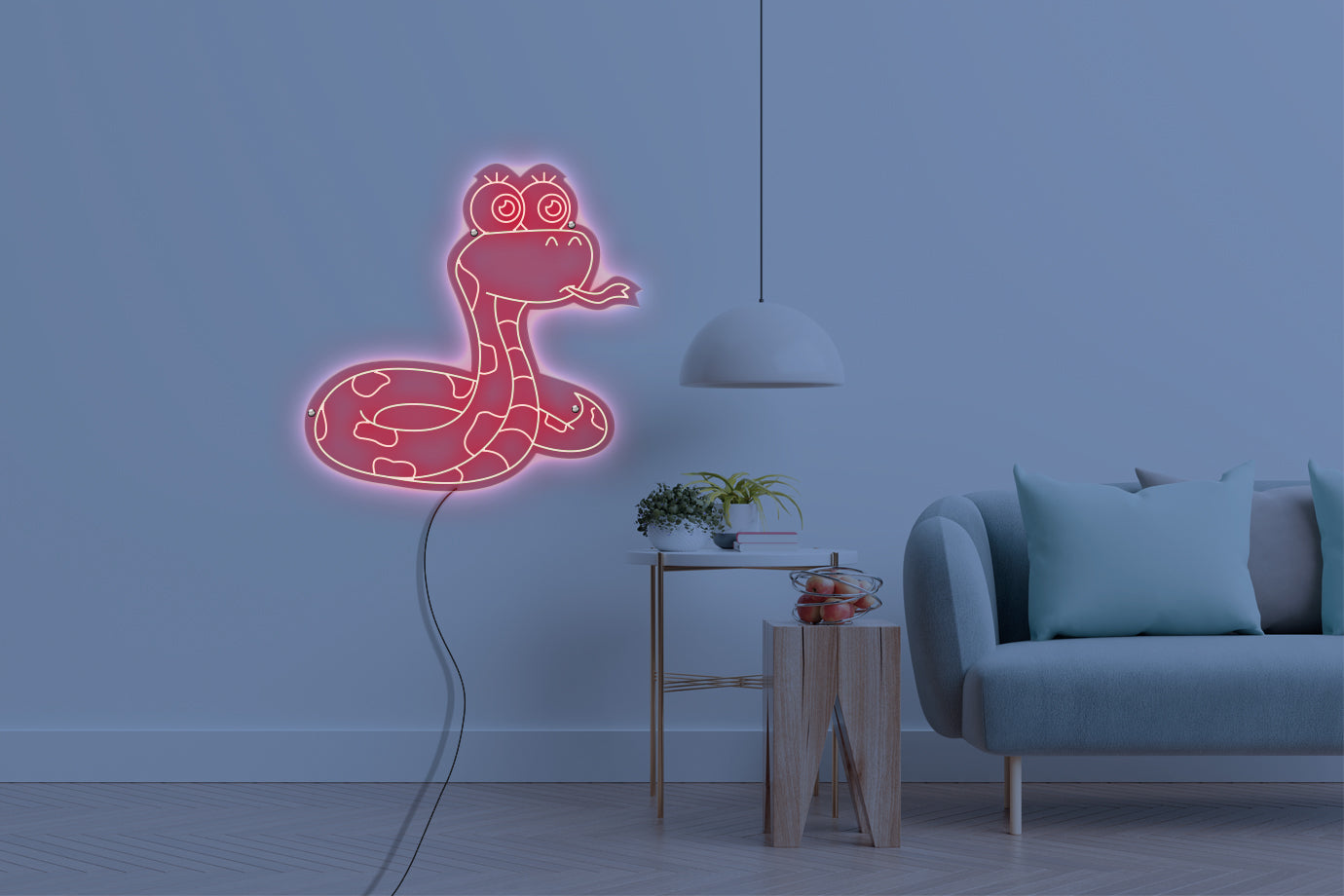 Neon LED schriftzug sign schild light strip rot online home dekor, schlange, snake