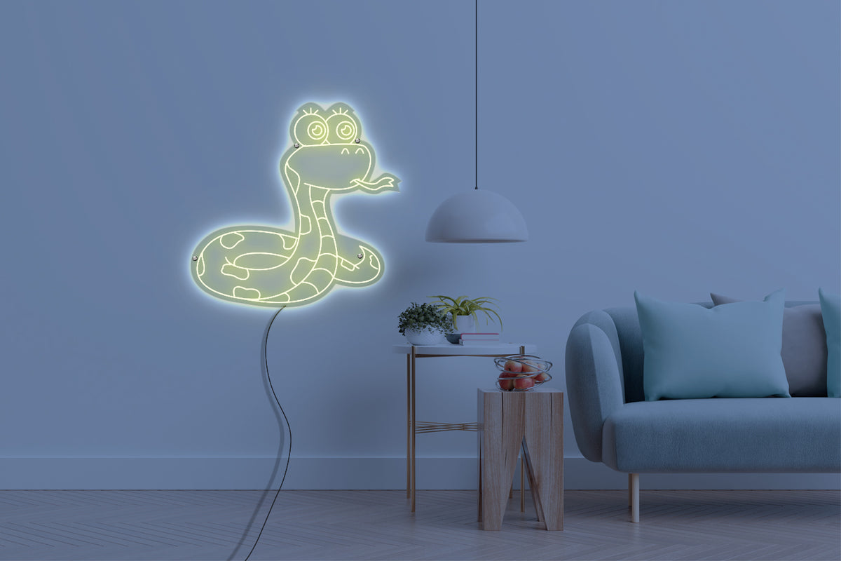 Neon LED schriftzug sign schild light strip warmweiss online home dekor, schlange, snake