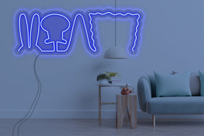 Neon LED schriftzug sign schild light strip blau, online, home dekor, home, SpongeBob