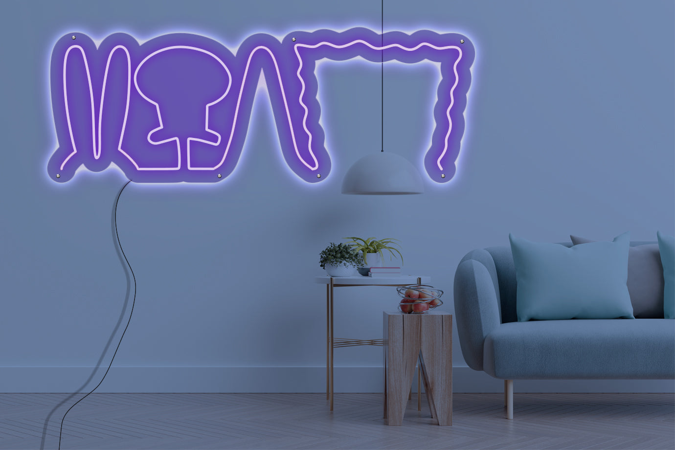 Neon LED schriftzug sign schild light strip lila, online, home dekor, home, SpongeBob