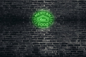 Neon LED schriftzug sign schild light strip grün, online, restaurante, Home, Lifestyle, Mexican Food, taco, Food