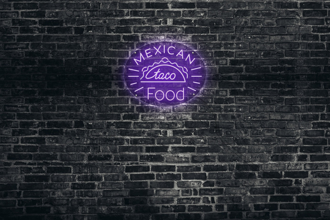 Neon LED schriftzug sign schild light strip lila, online, restaurante, Home, Lifestyle, Mexican Food, taco, Food