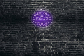 Neon LED schriftzug sign schild light strip lila, online, restaurante, Home, Lifestyle, Mexican Food, taco, Food