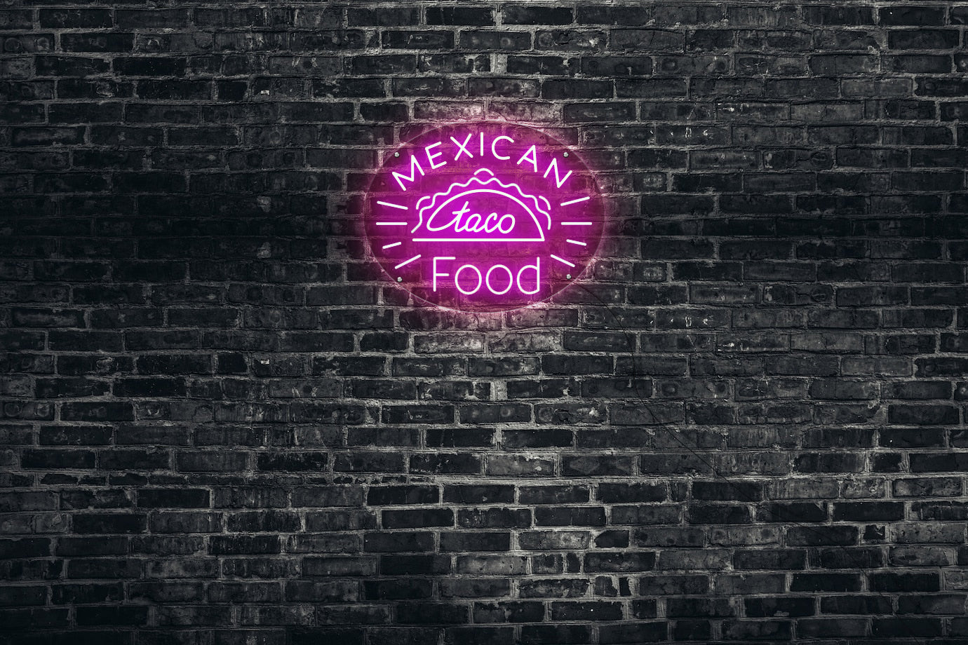 Neon LED schriftzug sign schild light strip pink, online, restaurante, Home, Lifestyle, Mexican Food, taco, Food