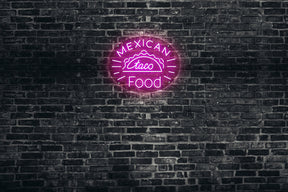 Neon LED schriftzug sign schild light strip pink, online, restaurante, Home, Lifestyle, Mexican Food, taco, Food